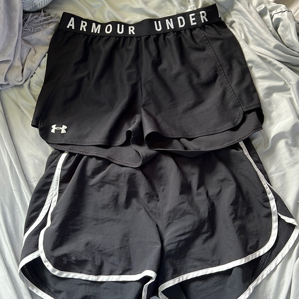 2 pairs of under armour athletic shorts